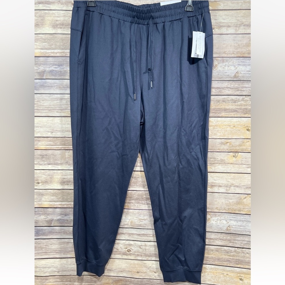 Westbound XLR Womens Anywhere Jogger Pants Soft Knit Blue Mid-Rise Slim Leg